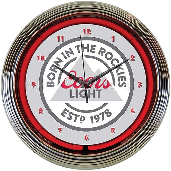 Coors Light Born In The Rockies Neon Wall Clock TP Tools & Equipment